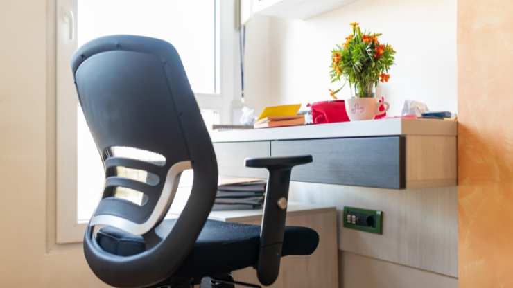 office chair in a home office