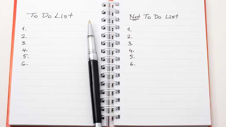 to do and not to do list