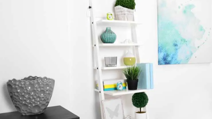 home office ladder shelf