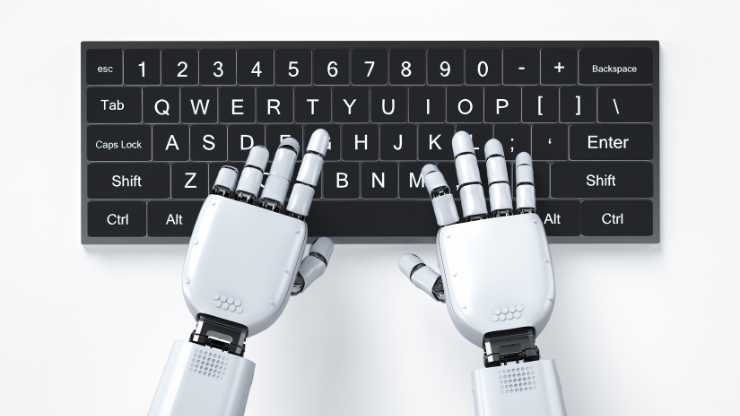 mechanical keyboard with robot