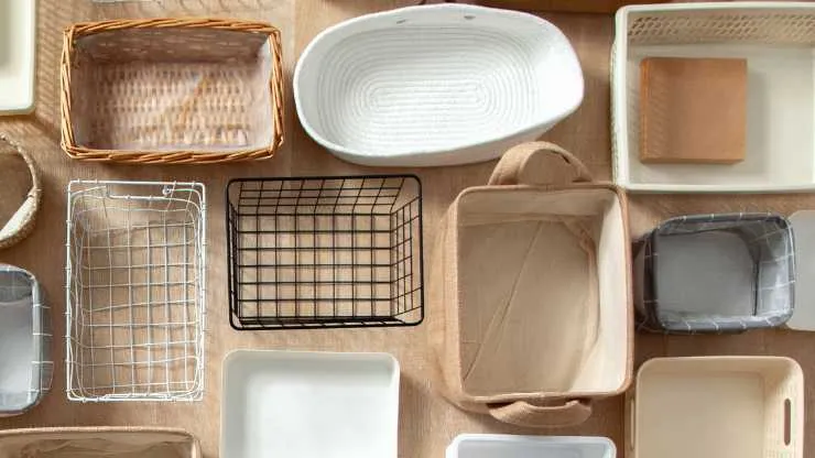 selection of storage baskets